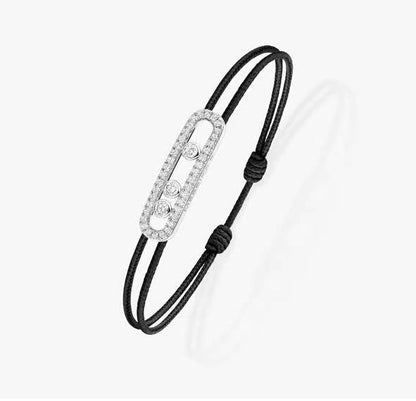 [Leaves]CARE(S) PAVÉ CORD BRACELET