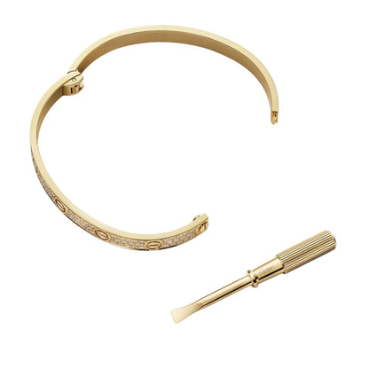 [Leaves]CLASSIC 6.1MM LOVE BANGLE - FULL PAVÉ