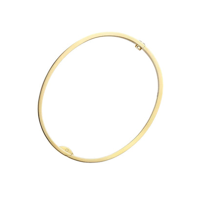 [Leaves]CLASSIC 6.1MM LOVE SINGLE-SCREW CLOSURE BANGLE - 4-DIAMOND