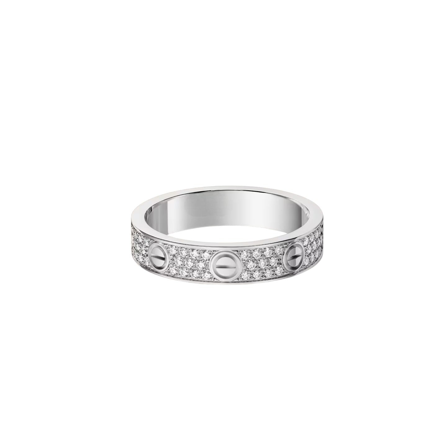 [Leaves]LOVE 4MM PAVÉ DIAMOND RING