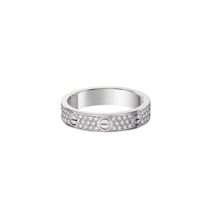 [Leaves]LOVE 4MM PAVÉ DIAMOND RING