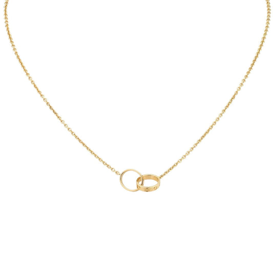 [Leaves]LOVE DOUBLE-RING PENDANT NECKLACE
