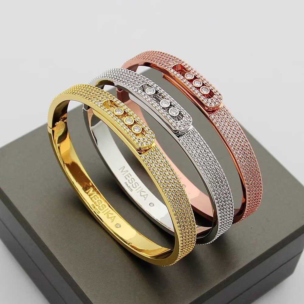 [Leaves]MOVE NOA FULL-PAVÉ DIAMOND BANGLE BRACELET