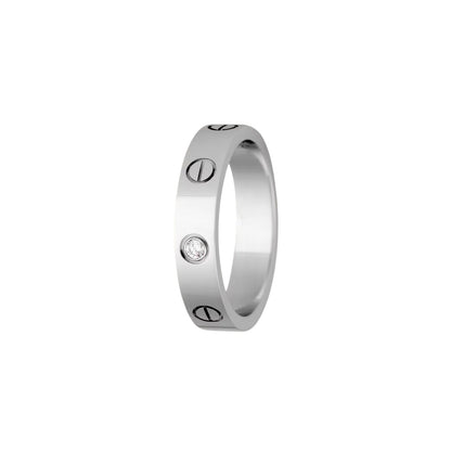 [Leaves]LOVE 4MM 1 DIAMOND RING
