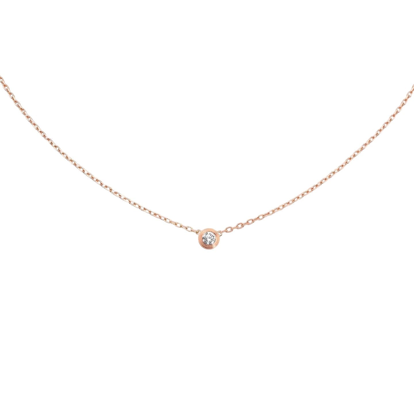 [Leaves]LOVE SCREW PENDANT SINGLE DIAMOND NECKLACE