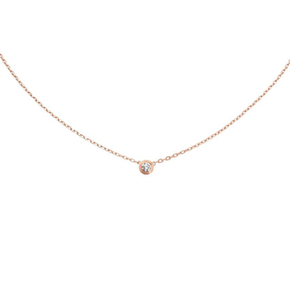 [Leaves]LOVE SCREW PENDANT SINGLE DIAMOND NECKLACE