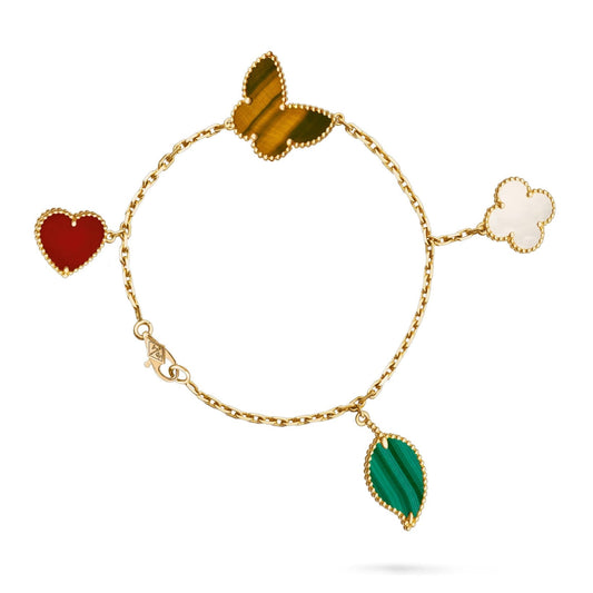 [Leaves]LUCKY NATURE MULTI-CHARM BRACELET
