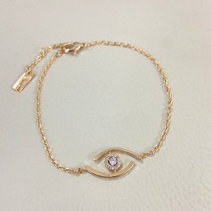 [Leaves]LUCKY EYE PAVÉ-SET DIAMOND BRACELET