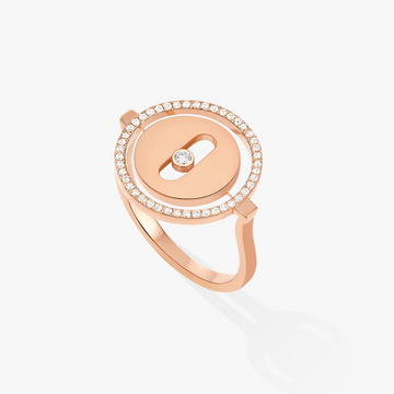 [Leaves]Lucky Move Rose Gold Diamond Ring