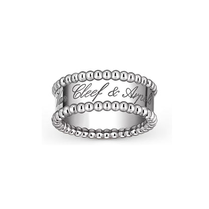 [Leaves]SIGNATURE DUAL-BEADED BAND RING