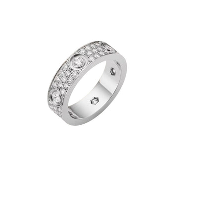[Leaves]LOVE 5.5MM FULL-PAVÉ 6-DIAMOND RING