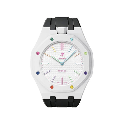 [Leaves]Royal Oak Pop Exclusive Bioceramic Case & Silicone Strap Mix Color