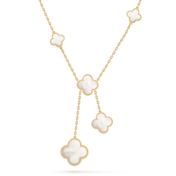 [Leaves]CLOVER MOTHER OF PEARL NECKLACE 6 MOTIF