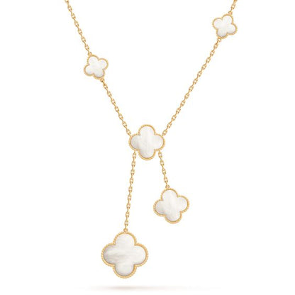 [Leaves]CLOVER MOTHER OF PEARL NECKLACE 6 MOTIF