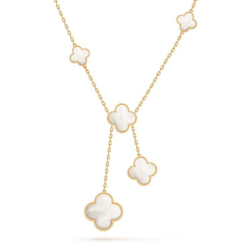 [Leaves]CLOVER MOTHER OF PEARL NECKLACE 6 MOTIF