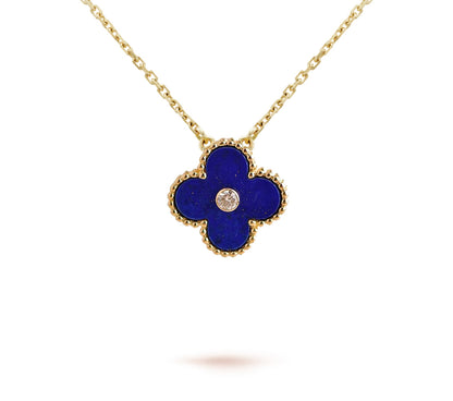 [Leaves]LIMITED EDITION CHRISTMAS CLOVER FLOWER NECKLACE - 15MM ANNUAL COLLECTIBLE PENDANT
