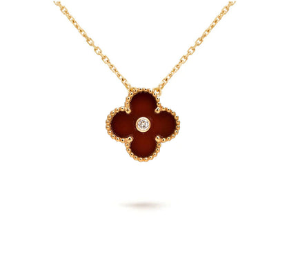 [Leaves]LIMITED EDITION CHRISTMAS CLOVER FLOWER NECKLACE - 15MM ANNUAL COLLECTIBLE PENDANT