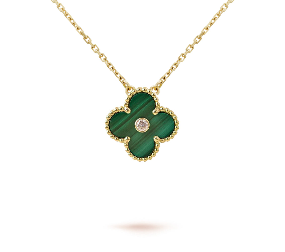 [Leaves]LIMITED EDITION CHRISTMAS CLOVER FLOWER NECKLACE - 15MM ANNUAL COLLECTIBLE PENDANT
