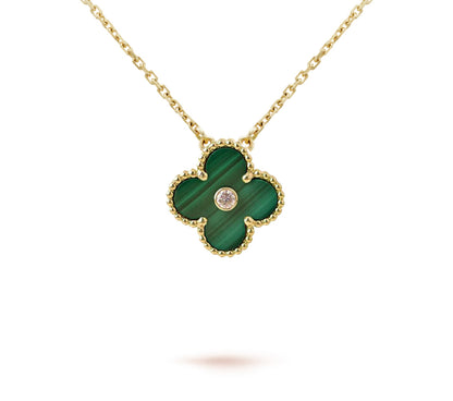 [Leaves]LIMITED EDITION CHRISTMAS CLOVER FLOWER NECKLACE - 15MM ANNUAL COLLECTIBLE PENDANT