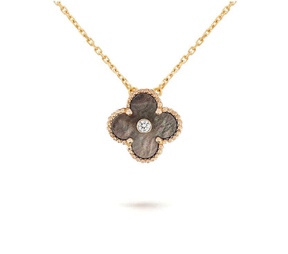 [Leaves]LIMITED EDITION CHRISTMAS CLOVER FLOWER NECKLACE - 15MM ANNUAL COLLECTIBLE PENDANT