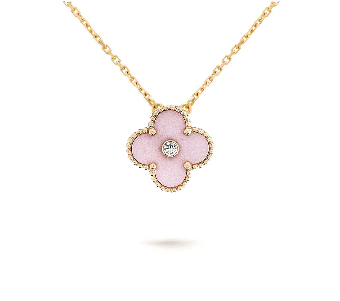 [Leaves]LIMITED EDITION CHRISTMAS CLOVER FLOWER NECKLACE - 15MM ANNUAL COLLECTIBLE PENDANT
