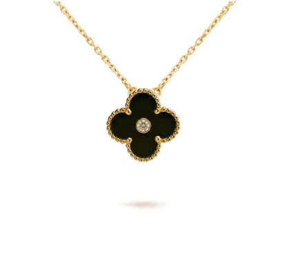 [Leaves]LIMITED EDITION CHRISTMAS CLOVER FLOWER NECKLACE - 15MM ANNUAL COLLECTIBLE PENDANT