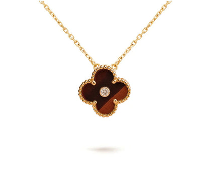 [Leaves]LIMITED EDITION CHRISTMAS CLOVER FLOWER NECKLACE - 15MM ANNUAL COLLECTIBLE PENDANT