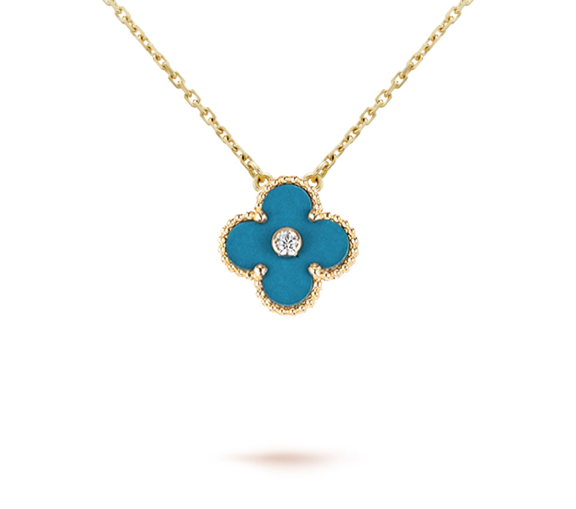 [Leaves]LIMITED EDITION CHRISTMAS CLOVER FLOWER NECKLACE - 15MM ANNUAL COLLECTIBLE PENDANT