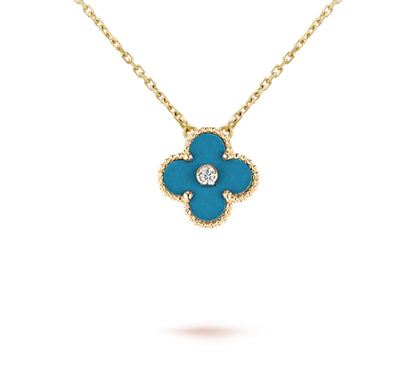 [Leaves]LIMITED EDITION CHRISTMAS CLOVER FLOWER NECKLACE - 15MM ANNUAL COLLECTIBLE PENDANT