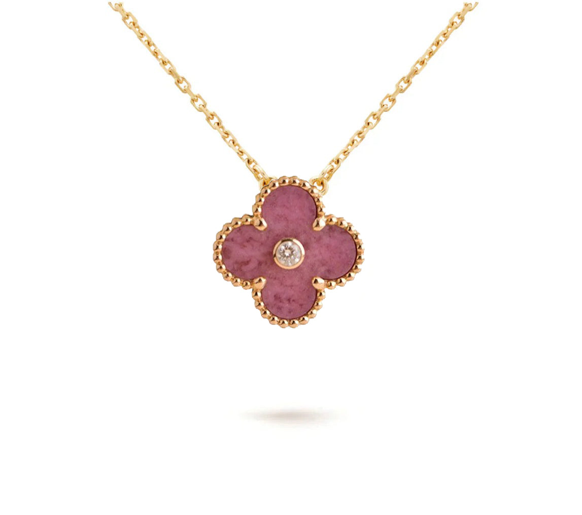[Leaves]LIMITED EDITION CHRISTMAS CLOVER FLOWER NECKLACE - 15MM ANNUAL COLLECTIBLE PENDANT
