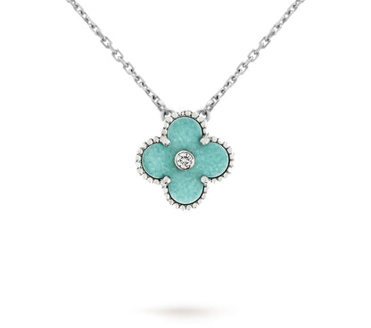 [Leaves]LIMITED EDITION CHRISTMAS CLOVER FLOWER NECKLACE - 15MM ANNUAL COLLECTIBLE PENDANT
