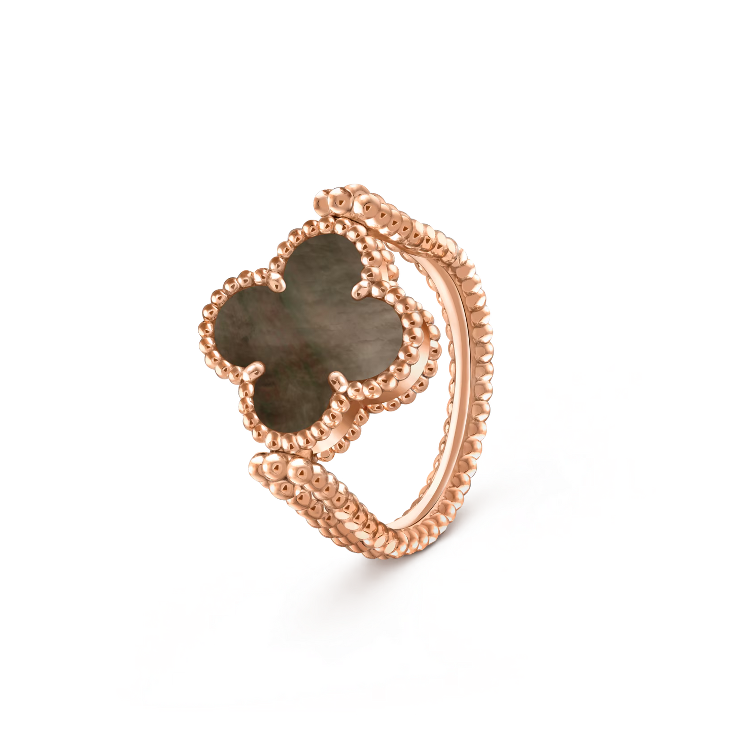 [Leaves]LUCKY CLOVER ROSE GOLD REVERSIBLE RING