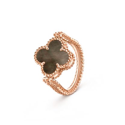 [Leaves]LUCKY CLOVER ROSE GOLD REVERSIBLE RING
