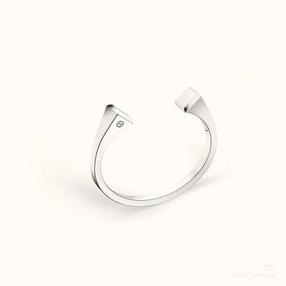[Leaves]CLOU DE FORGE SQUARE CONE STUDS OPEN CUFF ONE SIZE