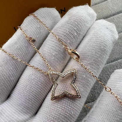 [Leaves]FOUR-LEAF CLOVER OPENWORK NECKLACE