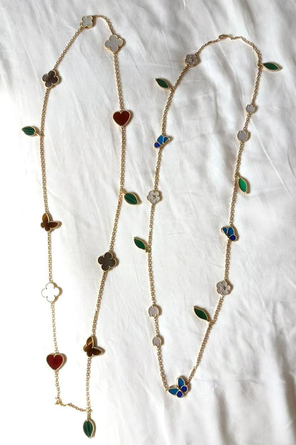 [Leaves ]LUCKY SPRING GOLD  MOTIFS  NECKLACE