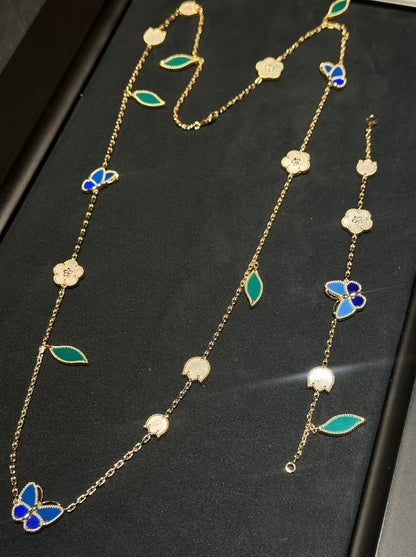 [Leaves ]LUCKY SPRING GOLD  MOTIFS  NECKLACE