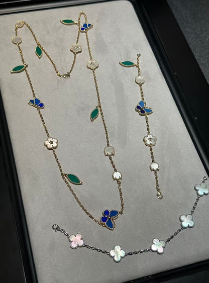 [Leaves ]LUCKY SPRING GOLD  MOTIFS  NECKLACE
