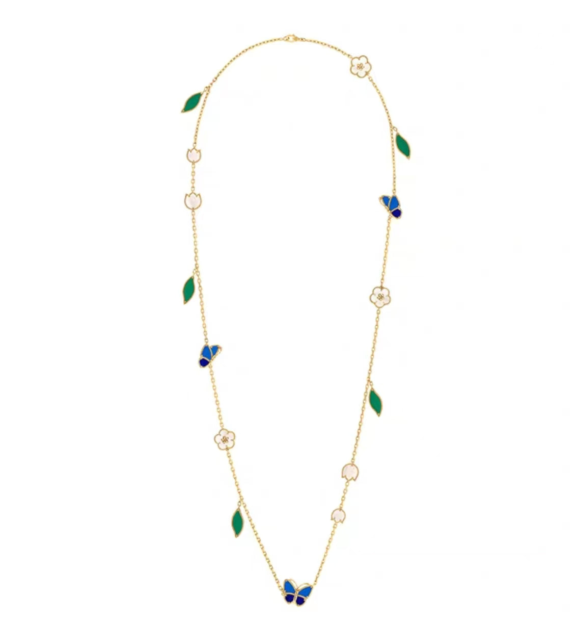 [Leaves ]LUCKY SPRING GOLD  MOTIFS  NECKLACE