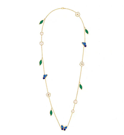 [Leaves ]LUCKY SPRING GOLD  MOTIFS  NECKLACE
