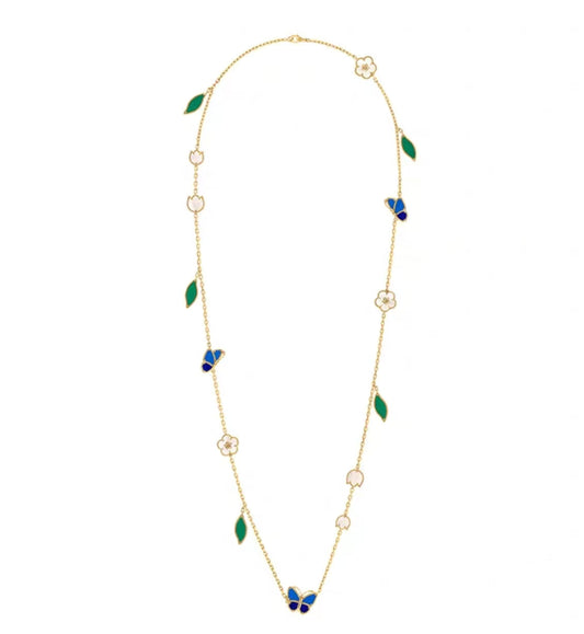 [Leaves ]LUCKY SPRING GOLD  MOTIFS  NECKLACE