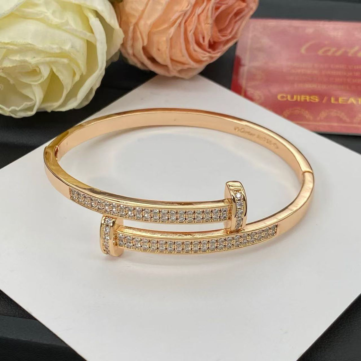 [Leaves]NEW ROSE GOLD 6.1MM BRACELET