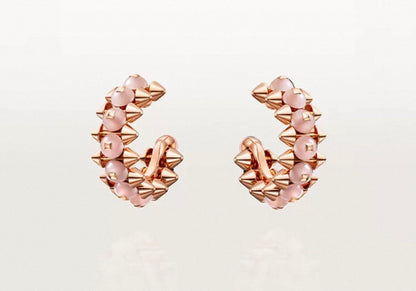 [Leaves]CLASH COLLECTION AGATE CHALCEDONY STUD EARRINGS