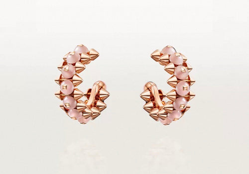 [Leaves]CLASH COLLECTION AGATE CHALCEDONY STUD EARRINGS