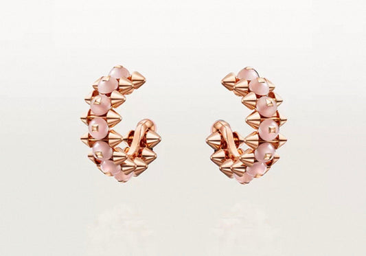 [Leaves]CLASH COLLECTION AGATE CHALCEDONY STUD EARRINGS