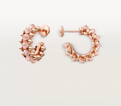 [Leaves]CLASH COLLECTION AGATE CHALCEDONY STUD EARRINGS