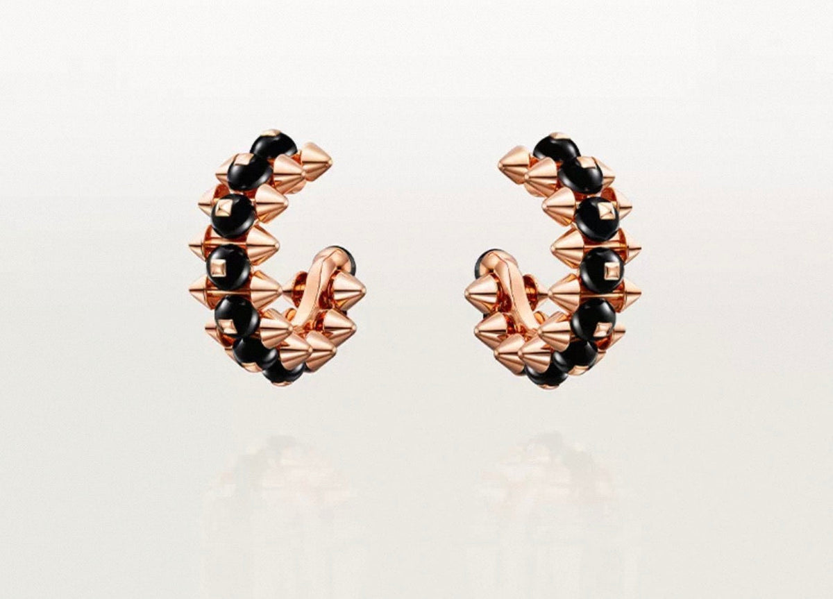 [Leaves]CLASH COLLECTION AGATE CHALCEDONY STUD EARRINGS