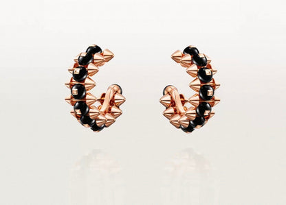 [Leaves]CLASH COLLECTION AGATE CHALCEDONY STUD EARRINGS