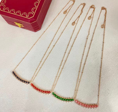 [：Leaves]CLASH COLLECTION AGATE CHALCEDONY STUD NECKLACE