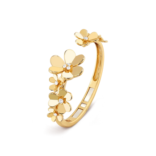 [Leaves]LUMINOUS BLOSSOM OPEN BANGLE